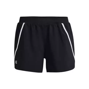 Under Armour Solid Color Elastic Waist Sports Shorts Women shorts Black 1372755-001 XS