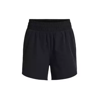 Under Armour Однотонные прямые стандартные шорты с эластичной талией, женские плавки, черные 1376933-001 L