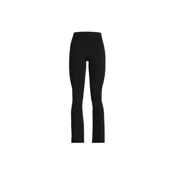 Under Armour Solid Color Flared Slim Fit Casual Pants Women bottoms Black 1374128-001 L