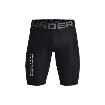 Under Armour Solid Color Letter Breathable Training Compression Shorts Men shorts Black 1370662-001 L