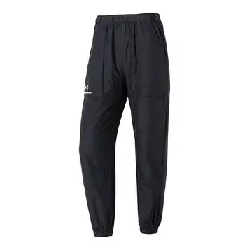 Under Armour Solid Color Logo Print Elastic Waist Training Pants Women bottoms Black 1369849-001 S