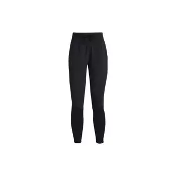 Under Armour Solid Color Logo Print Lace-Up Slim Fit Straight Leg Pants Women Bottoms Black 1373980-001 S
