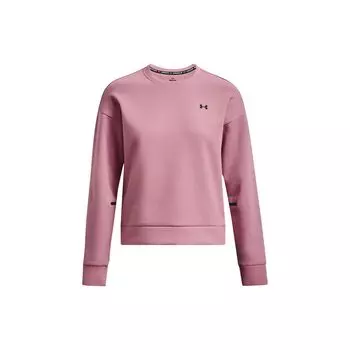 Under Armour Однотонный свободный крой с круглым вырезом и длинными рукавами, женские топы, розовый 1379835-697 XL