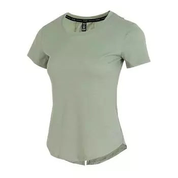 Under Armour Однотонный повседневный свитер с разрезом на спине, короткий рукав, женская футболка, топы, зеленый 1373399-504 XL