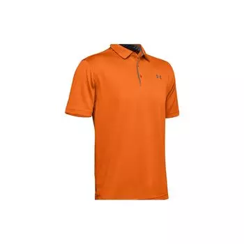 Under Armour Solid Color Polo Shirt Men tops Orange 1290140-800 L