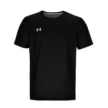 Under Armour Solid Color Simple Casual Loose Fit Round Neck Quick Dry Short Sleeve T-Shirt Unisex Tops Black 25500512-001 L