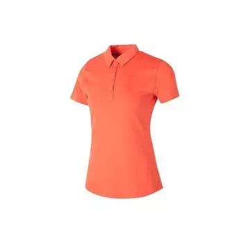 Under Armour Solid Color Slim Fit Breathable Golf Training Short Sleeve Polo Shirt Women tops Orange 1363949-690 XL