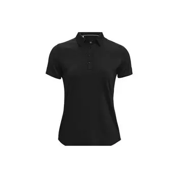 Under Armour Solid Color Slim Fit Рубашка поло с короткими рукавами Женские топы Черный 1363949-001 S