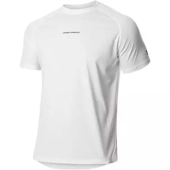 Under Armour Solid Color Sports Casual Crew Neck Short Sleeve Raglan T-Shirt Men Tops White 1371938-100 XL