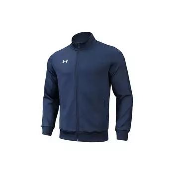 Under Armour Solid Color Stand Collar Zip Sports Knit Jacket Men Jackets Academy-Blue 22500409-408 M
