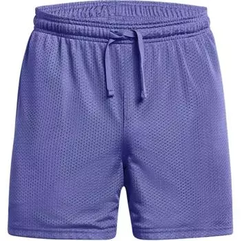 Under Armour Solid Color Training Mesh Breathable Mid Waist Casual Shorts Men shorts Starlight-Purple 1383355-561 2XL