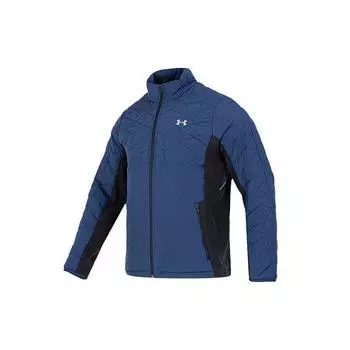 Under Armour Solid Logo Print Прямая куртка на молнии Мужская верхняя одежда Синий 1364642-408 M