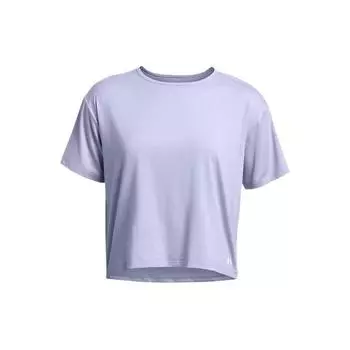 Under Armour Solid Loose Fit Crew Neck Short Sleeve T-Shirt Women tops Light-Purple 1379178-539 M