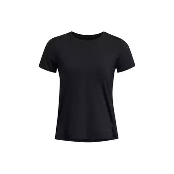 Under Armour Solid Quick-Dry Crew Neck Short Sleeve T-Shirt Women tops Black 1383364-001 XS