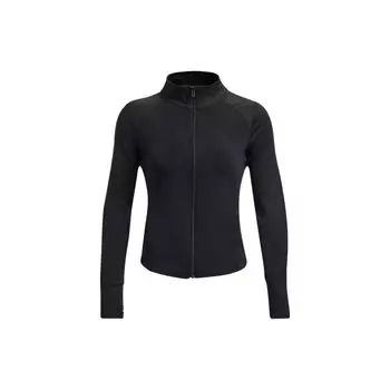 Under Armour Solid Slim Fit High Neck Long Sleeve Jacket Women Jackets Black 1379157-001 S
