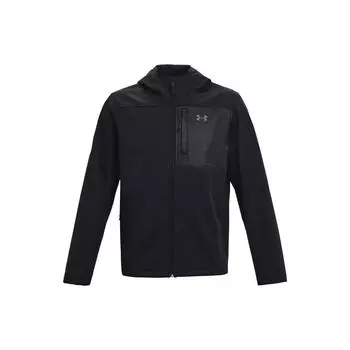Under Armour Solid Zip Hoodie Jacket Мужская Верхняя одежда Черный 1371587-001 XXL