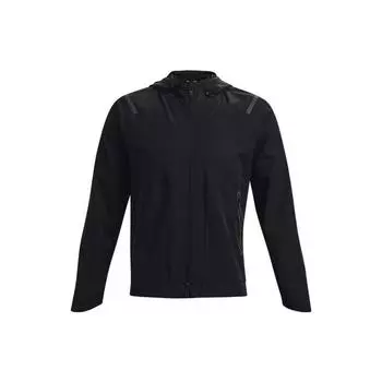 Under Armour Солнцезащитная куртка на молнии с капюшоном, затягивающимся шнурком и дышащей сеткой, мужские куртки, черная 1370494-001 M