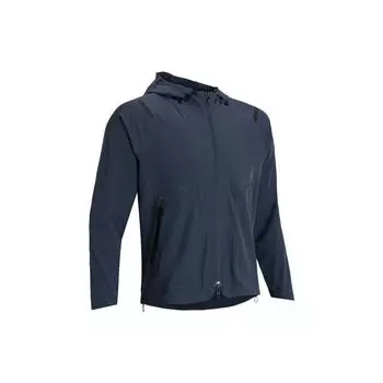 Under Armour Солнцезащитная однотонная толстовка с капюшоном на молнии, спортивная тканая дышащая куртка, мужские куртки, серая 1370494-044 L