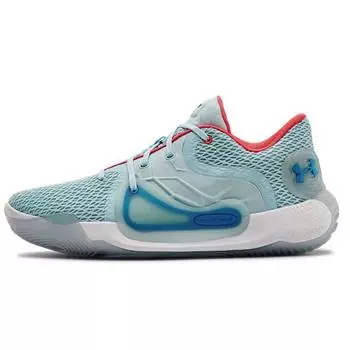 Баскетбольные кроссовки Under Armour Spawn 2 с низким верхом, амортизирующие, нескользящие, унисекс, светло-голубые 3022626-401 43
