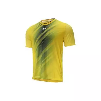 Under Armour Speed Line Contrast Digital Print Sports Knit T-Shirt Men Tops Yellow 22500510-790 M