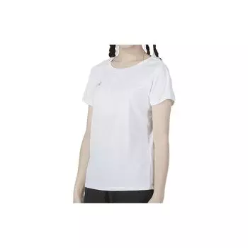 Under Armour Сплошная цветная футболка с коротким рукавом для бега с круглым вырезом, женские топы, белые 23500508-100 L