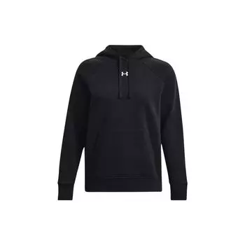 Under Armour Сплошная толстовка с логотипом и шнурком, женские топы, черный 1379500-001 XS