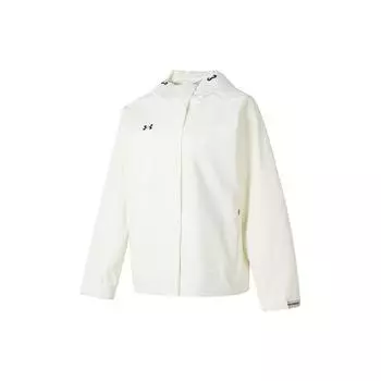 Under Armour Сплошной цвет для тренировок на открытом воздухе, тканая куртка с капюшоном для фитнеса, женские куртки Off-White 23600402-101 XL