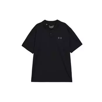 Under Armour сплошной цвет дышащая рубашка-поло с коротким рукавом для мужчин черные 1377374-001 M