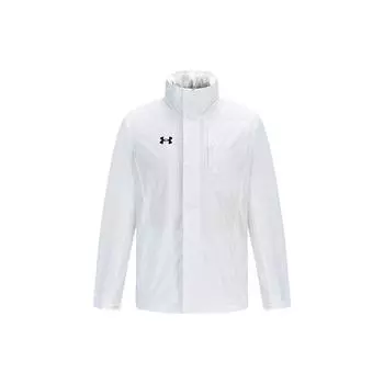 Under Armour Сплошной цвет логотипа Спортивная тренировочная тканая куртка с капюшоном Мужские куртки Белые 21600409-100 4XL