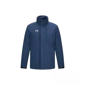 Under Armour сплошной цвет логотипа спортивная тренировочная тканая куртка с капюшоном мужские куртки Academy-Blue 21600409-408 M