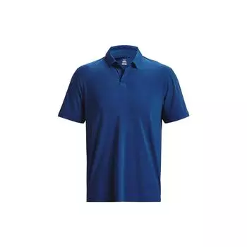 Under Armour Сплошной цвет с двойным воротником и короткими рукавами, мужские топы, фантомно-синий 1377362-471 XXL