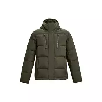 Under Armour Сплошной цвет с капюшоном на молнии с длинными рукавами Мужские куртки Оливково-зеленый 1378830-390 L