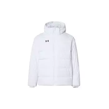 Under Armour Сплошной цвет с капюшоном Спортивная повседневная куртка-пуховик Унисекс Верхняя одежда Белый 21600801-100 M