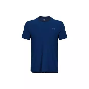 Under Armour сплошной цвет с круглым вырезом спортивная футболка с короткими рукавами мужские топы Phantom-Blue 1376518-471 M