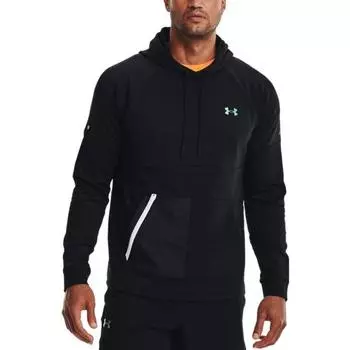Under Armour однотонный логотип с принтом на шнурке с капюшоном и длинным рукавом мужские топы черного цвета 1370450-001 L