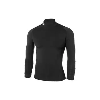 Under Armour Сплошной пуловер с воротником-стойкой и принтом логотипа, приталенная футболка в стиле ретро, мужские топы, черные 1369606-001 S