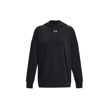 Under Armour Сплошной свободный повседневный свитшот с капюшоном и длинным рукавом, женский свитшот, черный 1379493-001 S