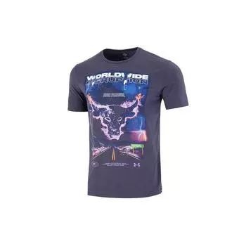 Under Armour Sport Повседневная футболка с круглым вырезом и буквенным логотипом Мужские топы Фиолетовый 1373747-558 L
