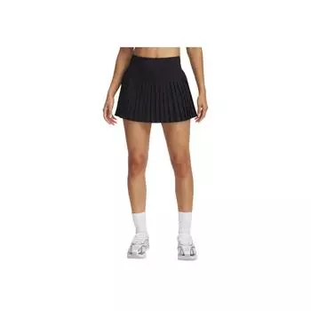 Under Armour Sport Skort Mini Pleated Comfortable Fashion Solid Color Simple Versatile Casual Skirt Women skirts Black 1390157-001 XL