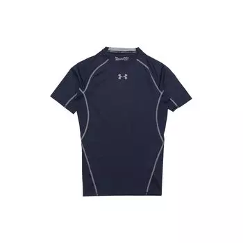 Under Armour Спортивная дышащая футболка с коротким рукавом для фитнеса, мужские топы, темно-синие 1257468-410 S