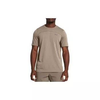Under Armour Спортивная футболка с круглым вырезом и коротким рукавом с буквенным принтом, мужские топы, бежевый 1382799-203 M