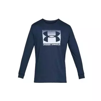 Under Armour Спортивная футболка с круглым вырезом и логотипом, мужские топы, темно-синие 1329586-408 S