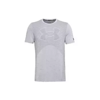 Under Armour Спортивная футболка с круглым вырезом и логотипом, мужские топы, серые 1356798-014 S