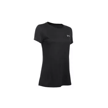 Under Armour Спортивная футболка женская топы черная 1277207-001 XS