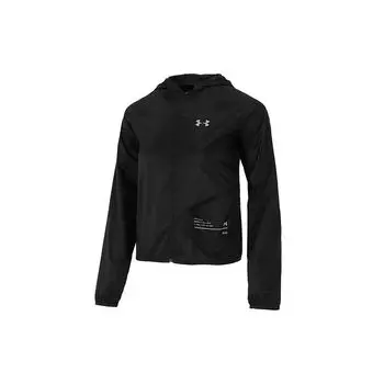 Under Armour Спортивная куртка Qualifier Casual Zip-Up с капюшоном, женские куртки, черный цвет 1326558-002 XS