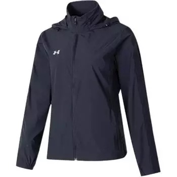 Under Armour Спортивная куртка с капюшоном и логотипом для бега, женская куртка, черная 22500411-001 S