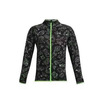 Under Armour Спортивная куртка с капюшоном и застежкой-молнией, с узорчатым принтом, мужская, черная 1368162-001 L