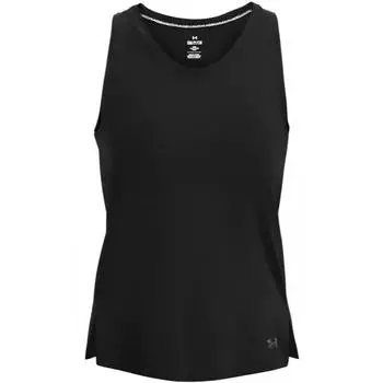 Under Armour Спортивная майка без рукавов серии Iso-Chill, однотонная, с круглым вырезом, женская, черная 1376811-001 S
