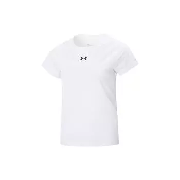 Under Armour Спортивная повседневная футболка с круглым вырезом для женщин, топы, белая 22500523-100 L