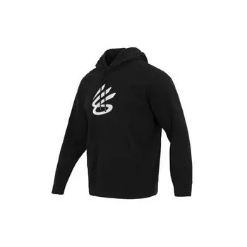 Under Armour Спортивная повседневная толстовка с капюшоном с геометрическим узором и длинным рукавом, мужская толстовка с капюшоном, черная 1374298-001 L